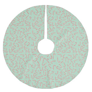 Candy Canes Brushed Polyester Tree Skirt
