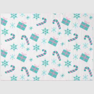 Candy Canes Christmas Gifts Snowflakes Christmas Tissue Paper