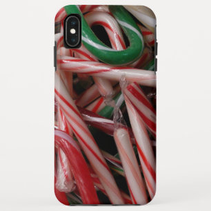 Candy Canes Christmas Holiday White Green and Red Case-Mate iPhone Case