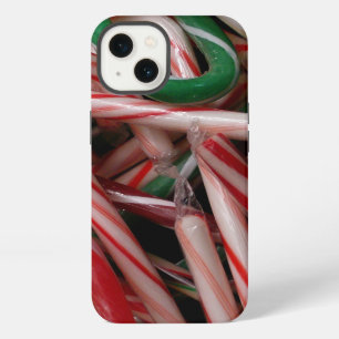 Candy Canes Christmas Holiday White Green and Red iPhone 13 Case