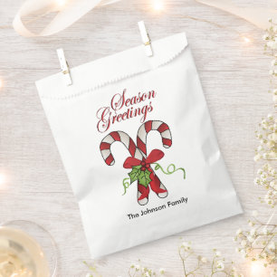 Candy Canes Christmas with DIY Text Favour Bags