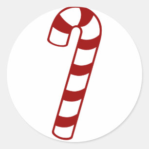 Candy Canes Classic Round Sticker