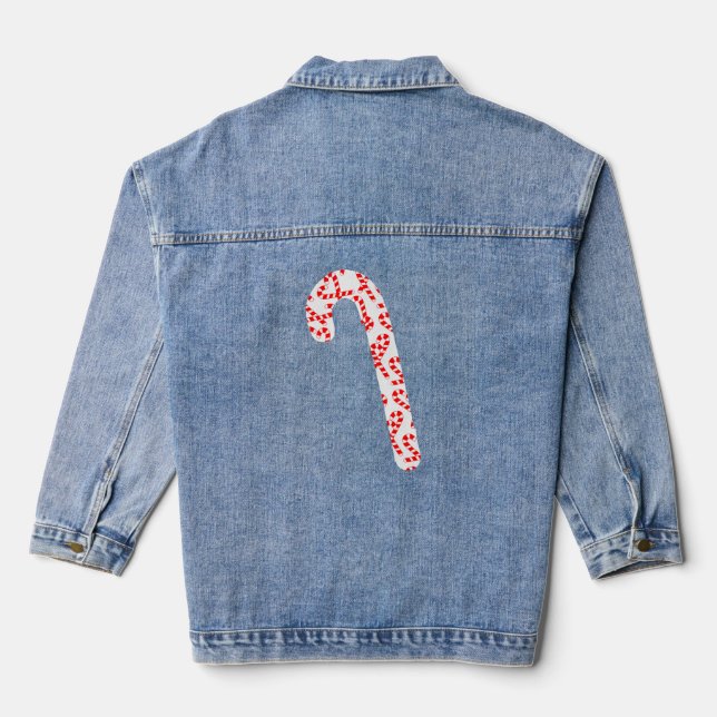 Candy Canes  Denim Jacket (Back)
