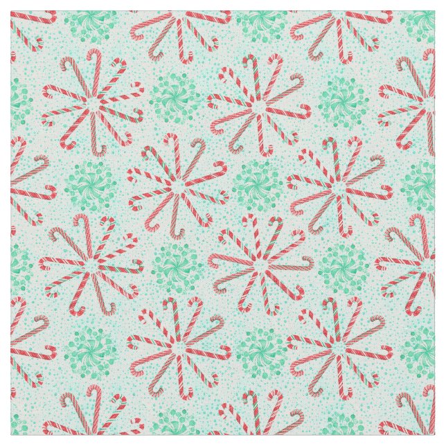 Candy canes  fabric (Close Up)