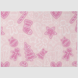 Candy Canes Gingerbread Men Stars Christmas Tissue Paper