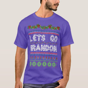 Candy Canes GoBrandon Sarcastic Meme Ugly Christma T-Shirt