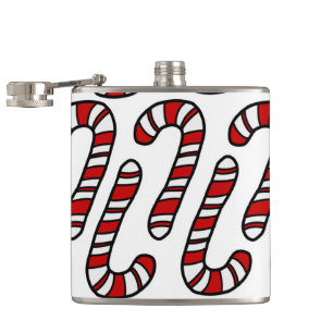 Candy Canes Hip Flask