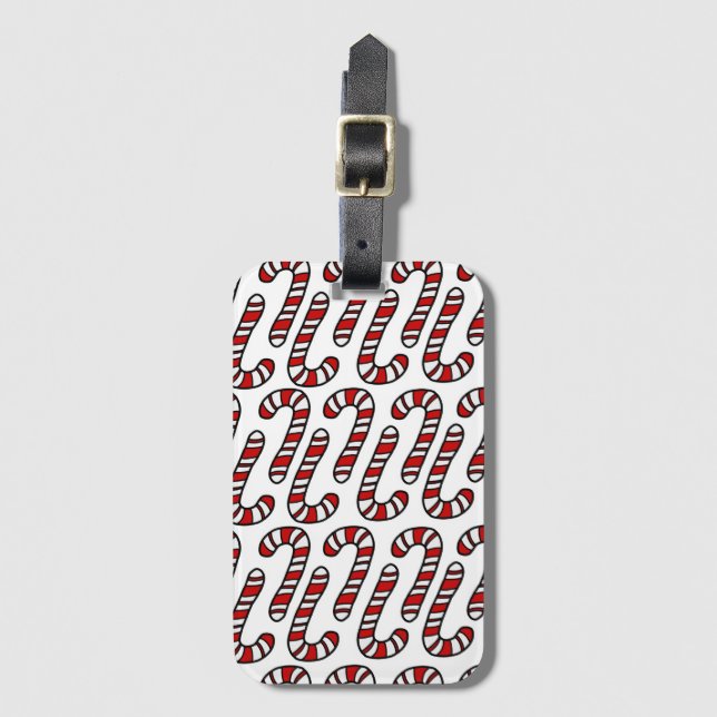 Candy Canes Luggage Tag (Front Vertical)