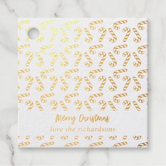 Candy Canes & Name Favour Tags (Front)