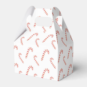 Candy Canes Pattern Favour Box