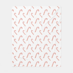 Candy Canes Pattern Fleece Blanket