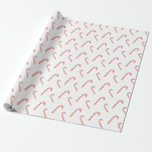 Candy Canes Pattern Wrapping Paper
