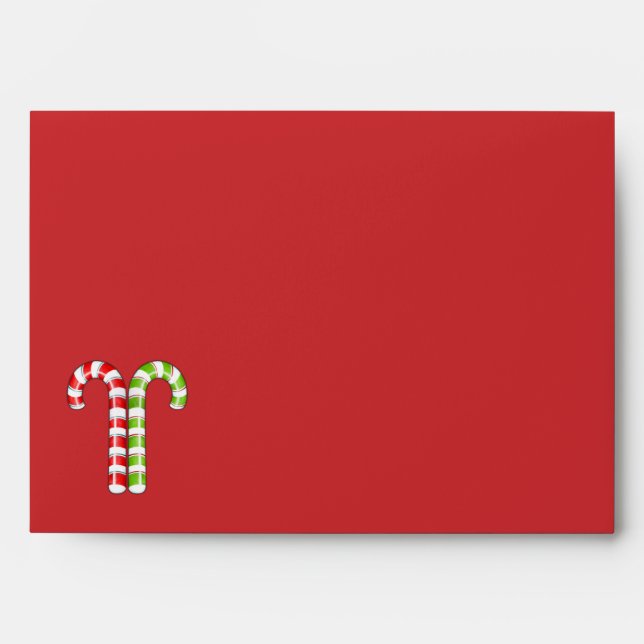 Candy Canes red green A7 Envelope (Front)