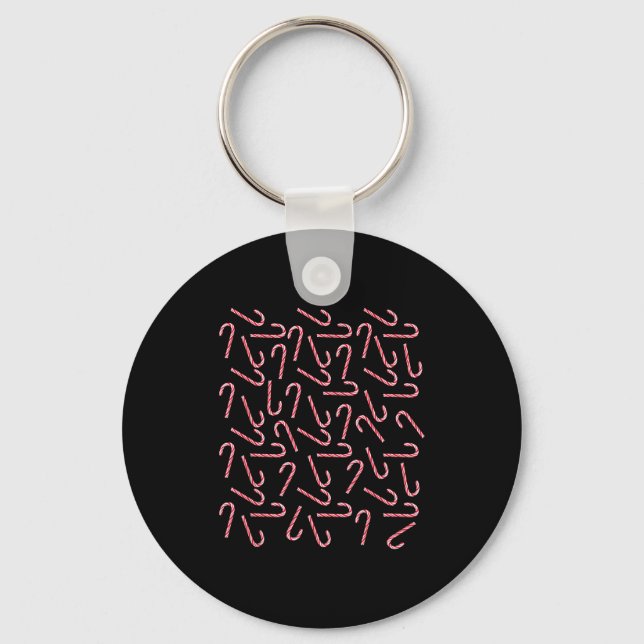 Candy Canes Shirt For Women Kids Men Candy Cane Ch Key Ring (Front)