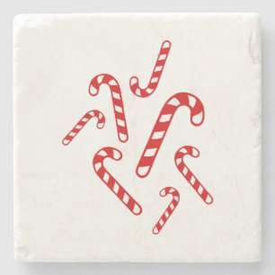 Candy canes stone coaster