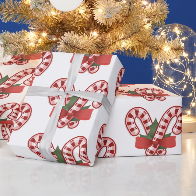 Candy canes wrapping paper (Holidays)