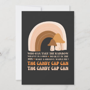 Candy Cap Can Song with Rainbow and Mushrooms  T-S Invitation