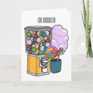Candy cartoon illustration  card