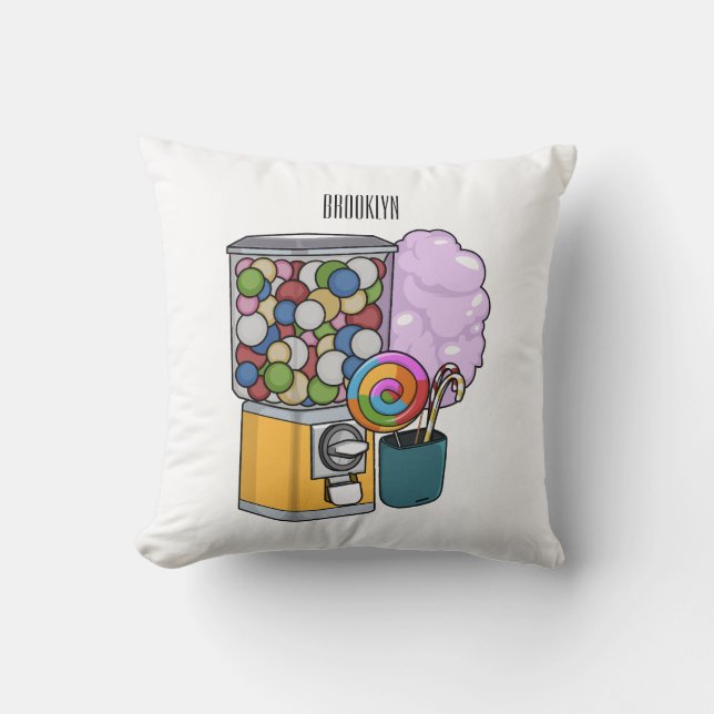 Candy cartoon illustration  cushion (Front)