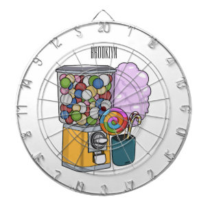 Candy cartoon illustration dartboard