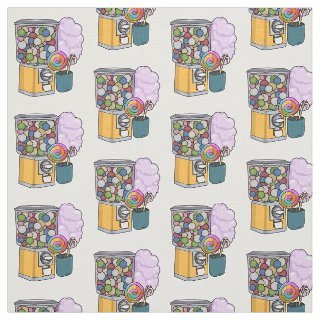 Candy cartoon illustration fabric (Swatch)
