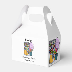 Candy cartoon illustration favour box