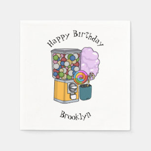 Candy cartoon illustration napkin