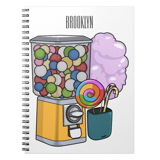 Candy cartoon illustration  notebook (Front)