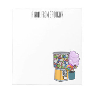 Candy cartoon illustration  notepad