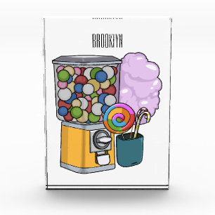 Candy cartoon illustration photo block