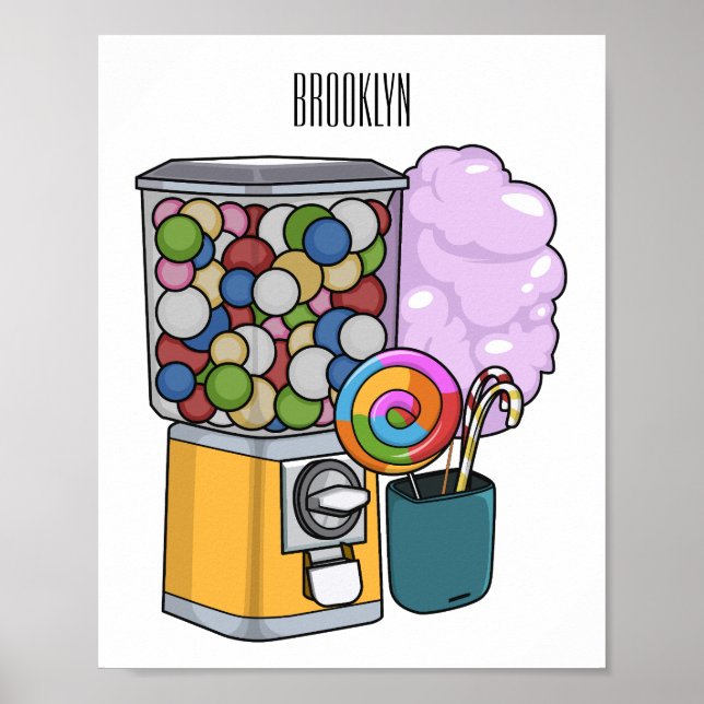 Candy cartoon illustration  poster (Front)
