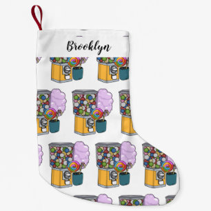 Candy cartoon illustration  small christmas stocking