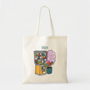 Candy cartoon illustration tote bag