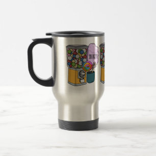 Candy cartoon illustration travel mug