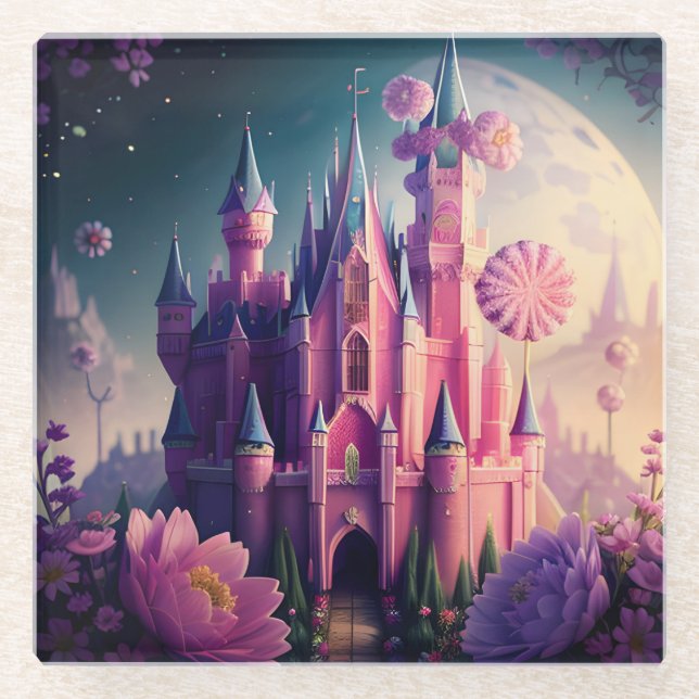 Candy Castle One Glass Coaster (Front)