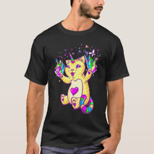 Candy Cat Unicorn Uni cat Colourful Cat T-Shirt