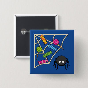Candy Catcher Spider 15 Cm Square Badge