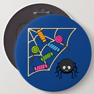 Candy Catcher Spider 6 Cm Round Badge