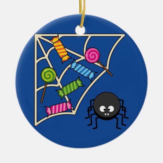 Candy Catcher Spider Ceramic Tree Decoration (Front)
