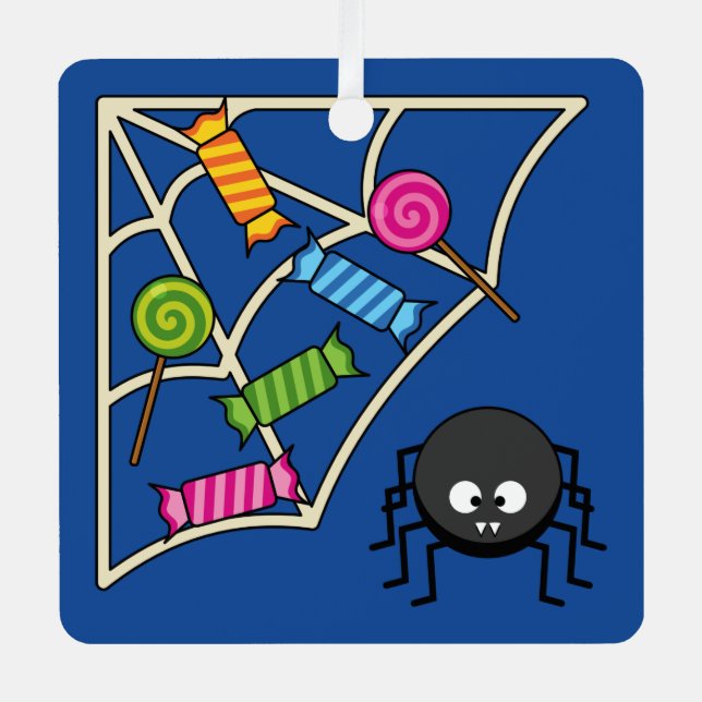 Candy Catcher Spider Metal Tree Decoration (Front)