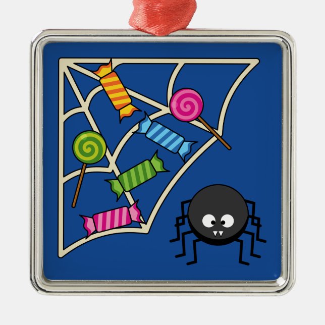Candy Catcher Spider Metal Tree Decoration (Front)