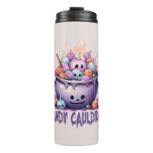 Candy Cauldron – Pastel Purple Halloween Treats Thermal Tumbler