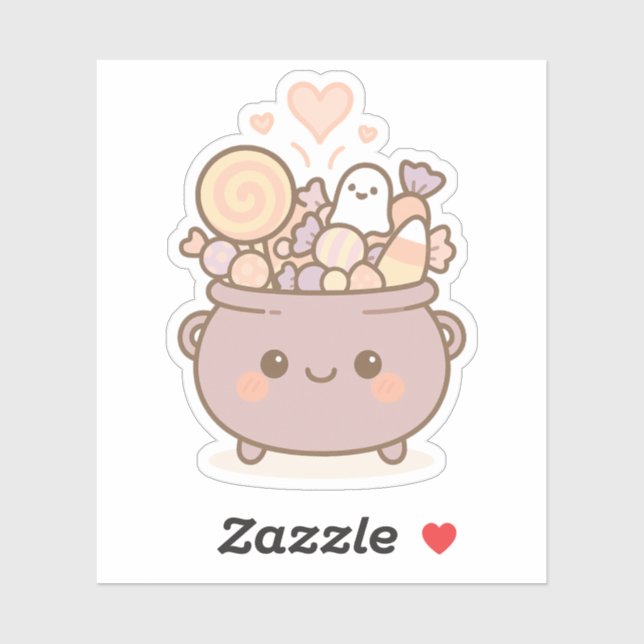 Candy Cauldron with Cute Smile (Sheet)