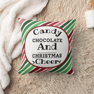 Candy Chocolate and Christmas Cheer Cushion
