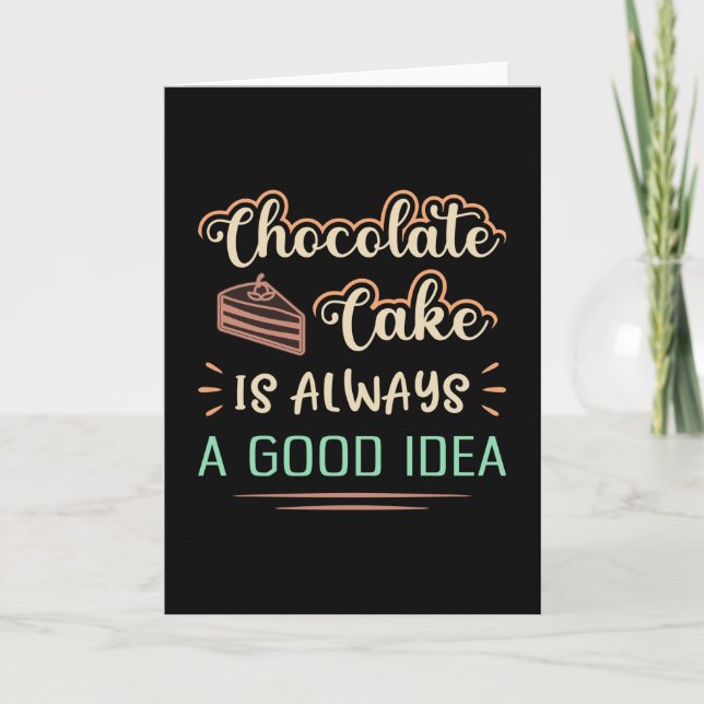 Candy Chocolate Cake Day Sweet Cocoa Gift Idea Card (Front)