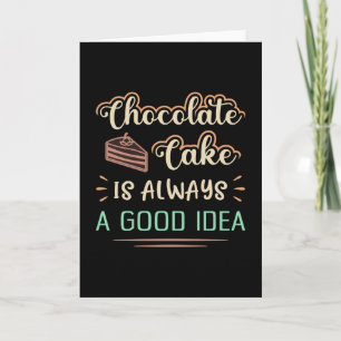 Candy Chocolate Cake Day Sweet Cocoa Gift Idea Card