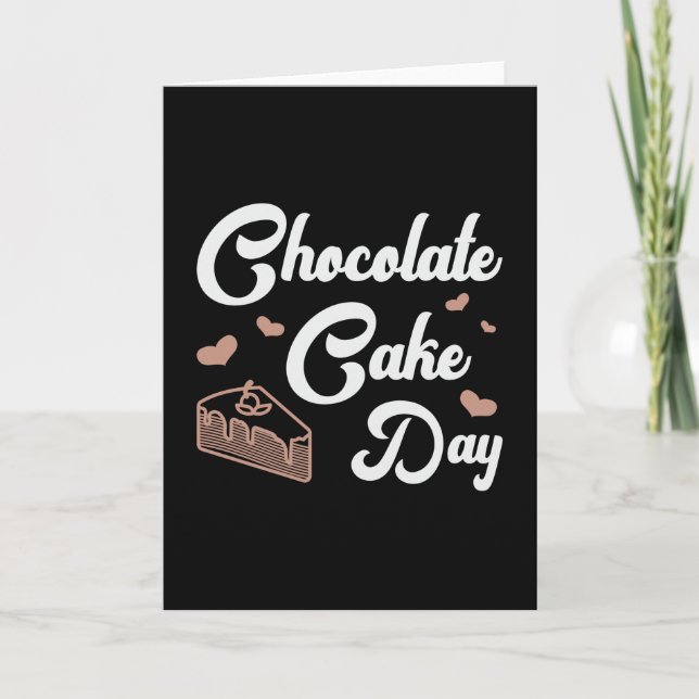 Candy Chocolate Cake Day Sweet Dessert Gift Idea Card (Front)