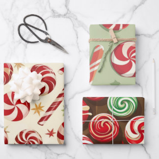 Candy Christmas Sweet Holiday Wrapping Paper Sheet