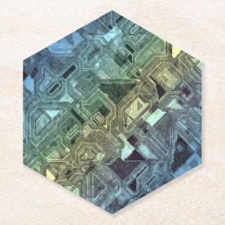 candy circuits - lemon lime : paper coaster
