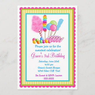 Candy Circus Invitations